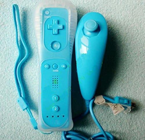 Wii Remote Controller And Nunchuck for Nintendo Wii&Wii U-Blue