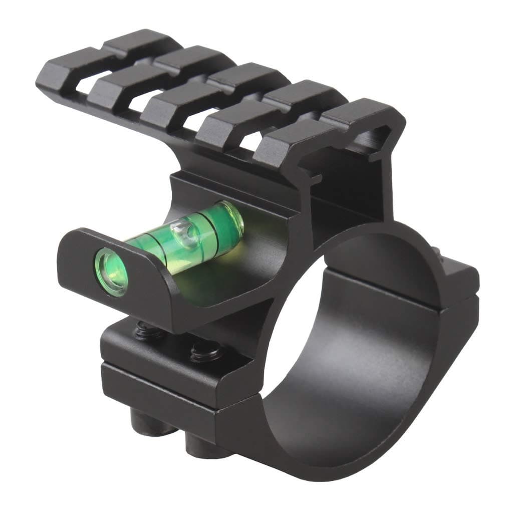 Tactical 30mm/1-Inch 1" Scope Ring Adaptor Picatinny/Weaver Rail, Barrel Clamp Mount with Bubble Level for Rifle Scope
