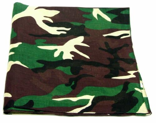 By The DozenNovelty Bandanas By The Dozen 100% Cotton 12-Pack 22" x 22" - Army Camo