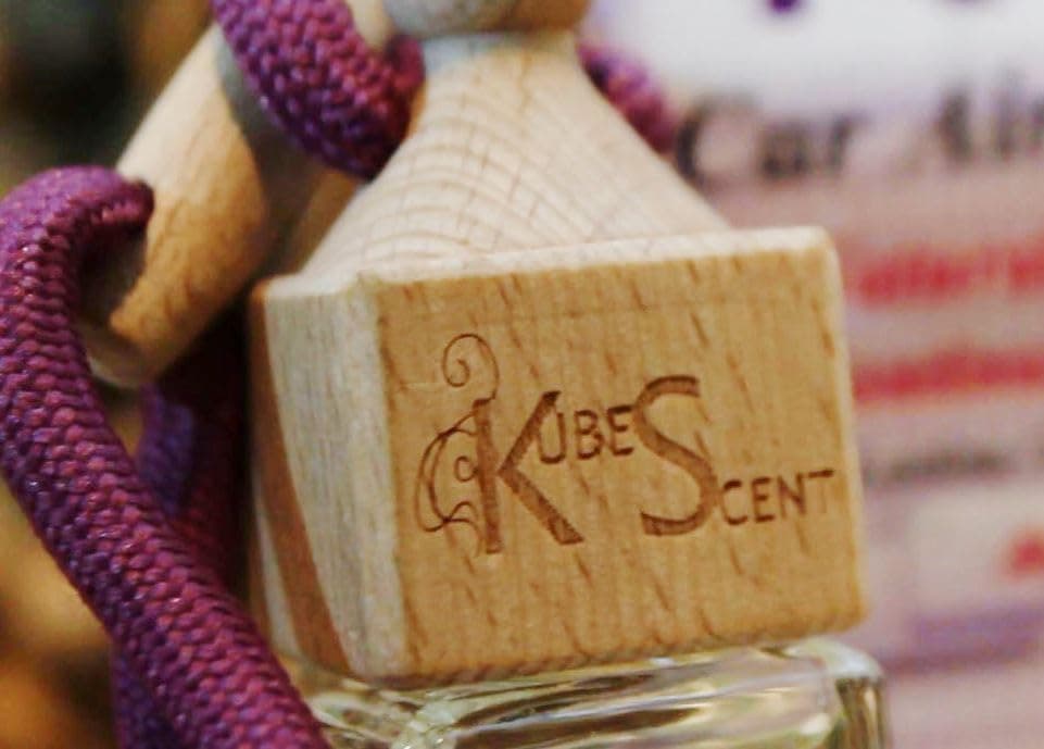 Roasted Pine Cone Hanging Car Air Freshener, Long Lasting Warm and Earthy Fragrance, Premium Car Diffuser for Men, Women, and Unisex, Odor Eliminator, Luxury Car Accessory by KubeScent Air Freshener