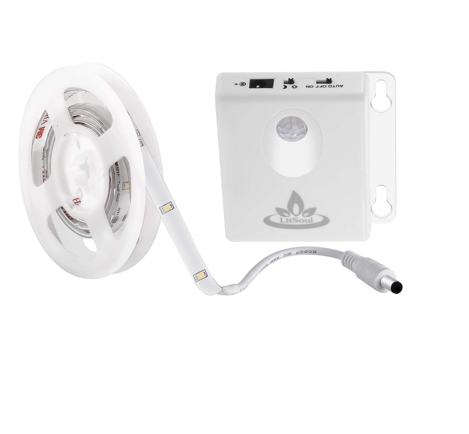 Motion Sensor Wardrobe LED Light Strips, Cupboard lighting, Battery Operated Closet lights, Motion Activated Night Light for Bedside Cabinet Stairway, 6000K Nature Light, Ultra Low Consumption