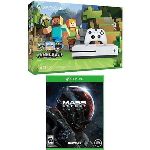 Xbox One S 500GB Console - Minecraft + Mass Effect Andromeda