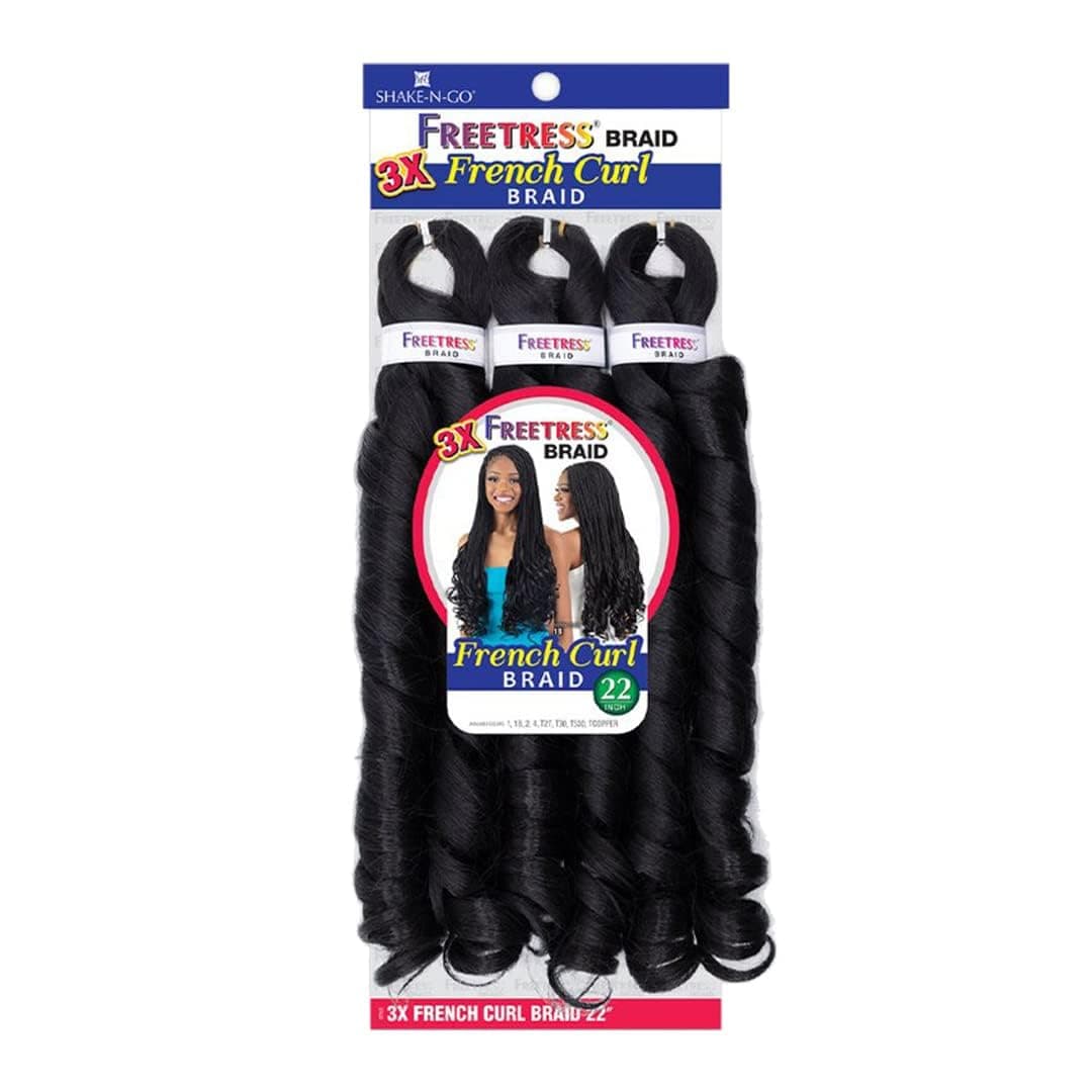 Freetress 3X French Curl Braid 22" (3 Pack, 3T1B3027)