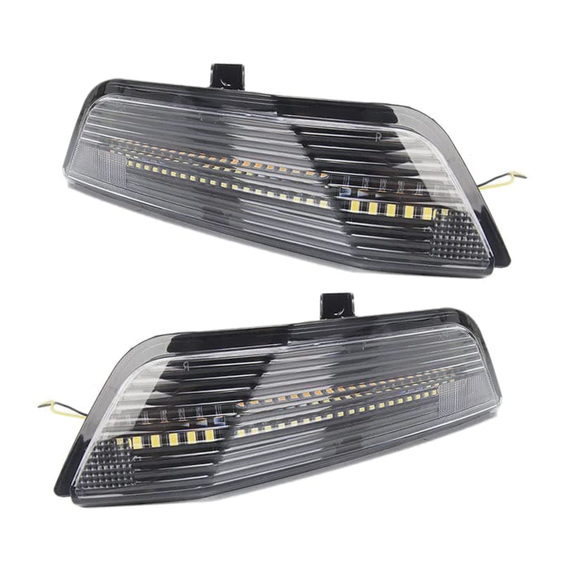 beler 1 Pair Front Bumper Turn Signal Light LED Lamp DRL FR3Z13201A FR3Z13200A Fit for Ford Mustang Eco V6 GT V8 2015-2017