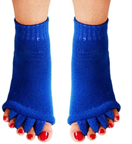 Bcurb Open Toe Separator Spacer Socks Stretch Tendon Pain Relief Yoga. (RoyalBlue, "Large/X-Large")