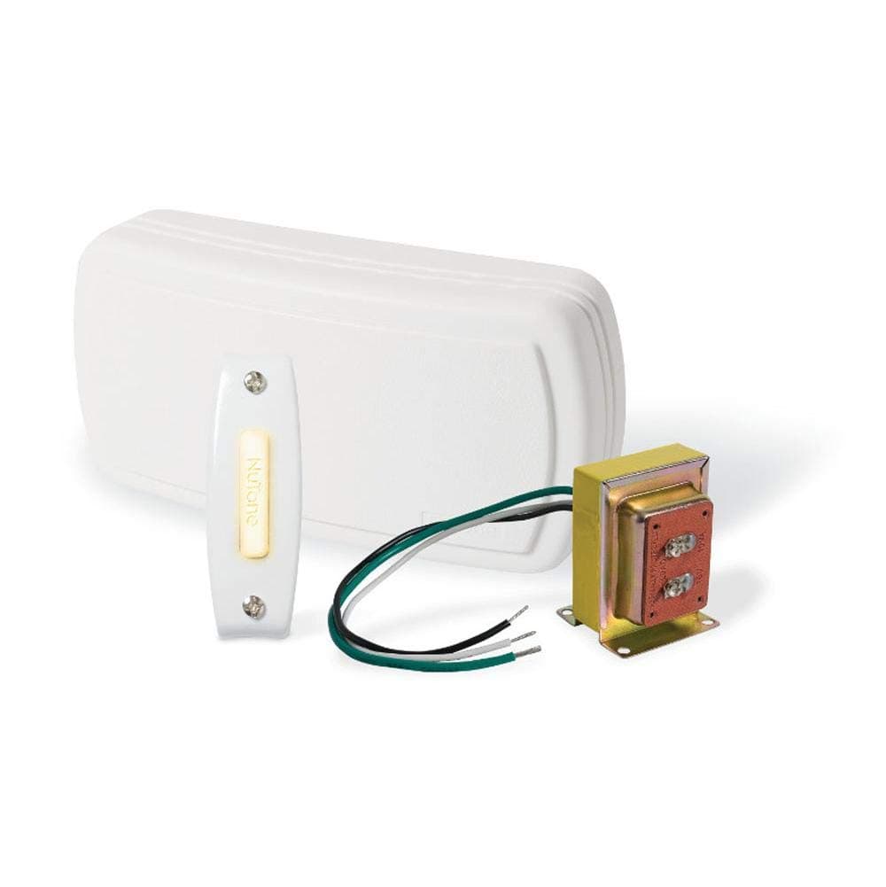 Broan-NuTone Builder Chimes Kit with Lighted Pushbutton, 1, White - BK115LWH