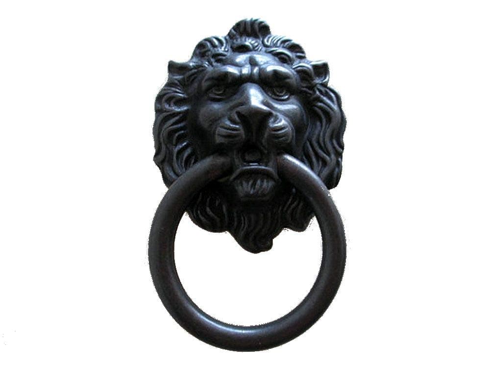 Lion Drawer Pull Lion Head Drop Cabinet Pulls Door Handles Ring Dresser Pull Knobs Drawer Knob Pulls Vintage Style Antique Brass Black Chrome Gold Bronze Pewter (Black)