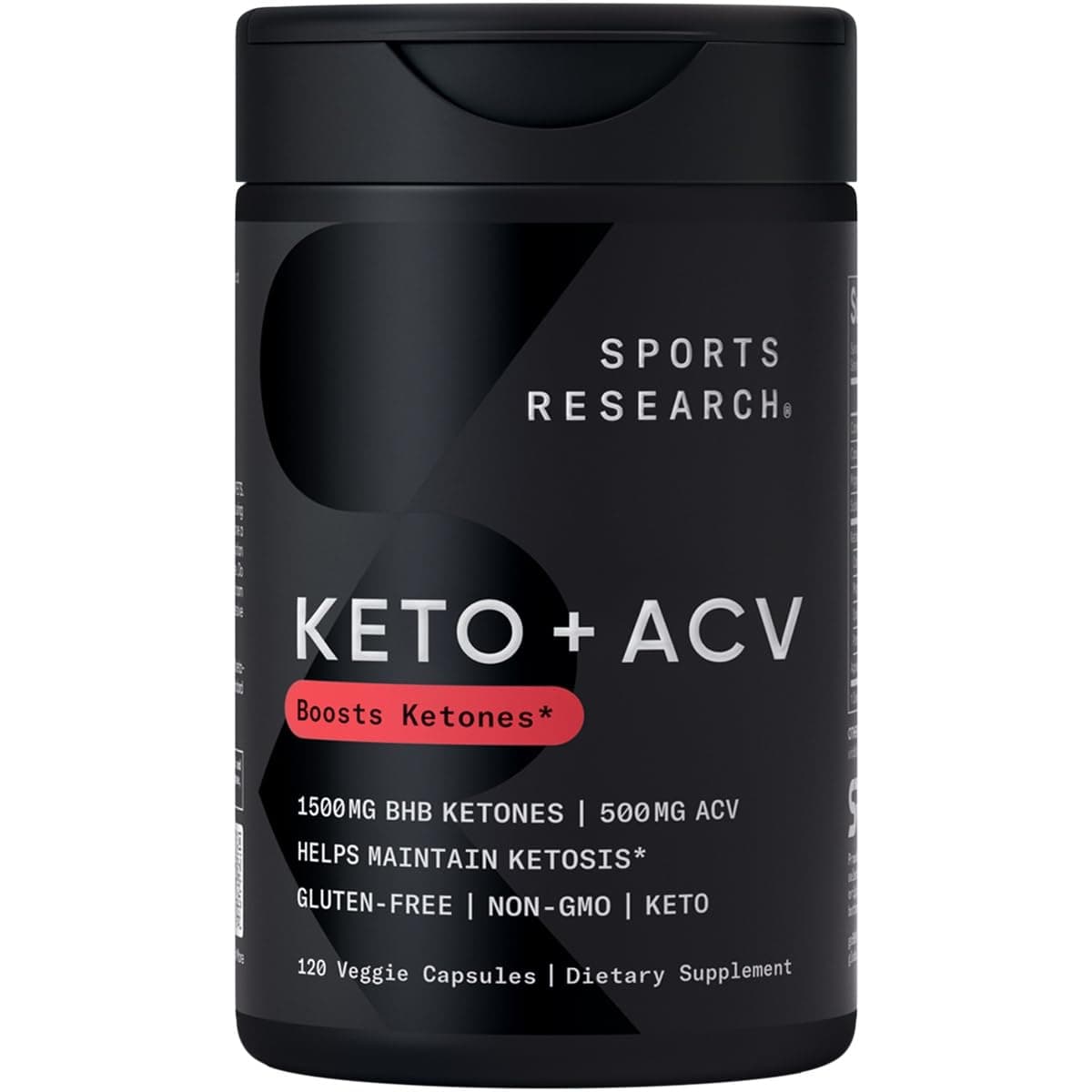Keto Plus ACV Capsules - Diet Support with 500mg of Apple Cider Vinegar & 1500mg goBHB® Exogenous Ketones - Gluten Free & Keto Certified - 120 Veggie Capsules