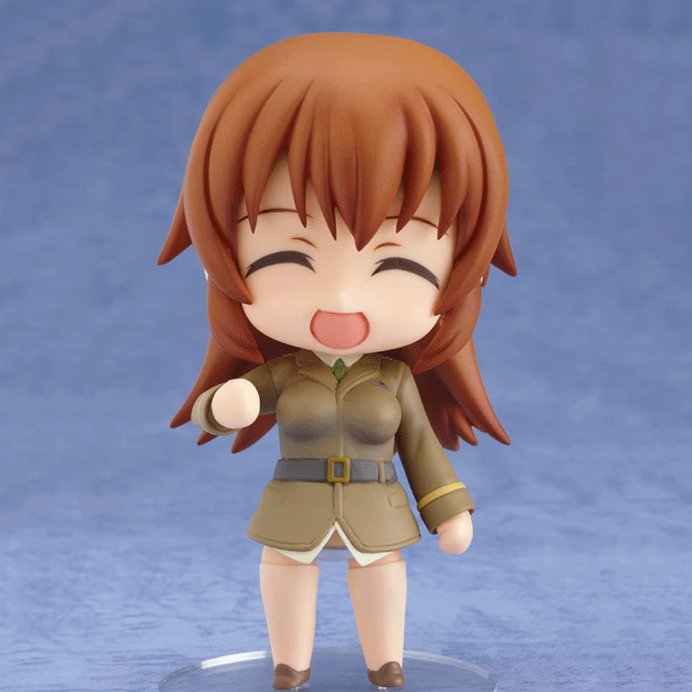 zhaotuoqp Movable Nendoroid Charlotte E Yeager figure, the figure is from the animation Strike Witch, standing posture is 3.9 inches high, figure made of PVC material, including base and accessories