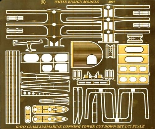 White Ensign Models 1/72 Gato Class Conning Tower Photoetch Enhancement Parts