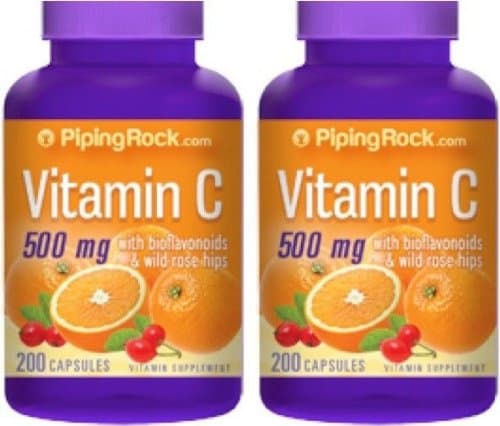 Vitamin C 500 mg w/ Bioflavonoids & Rose Hips (pack of 2) 400 Caps