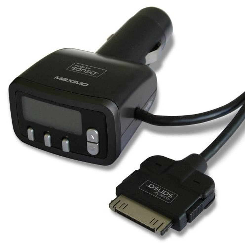 FM Transmitter and Car Charger for Sansa MP3 Players