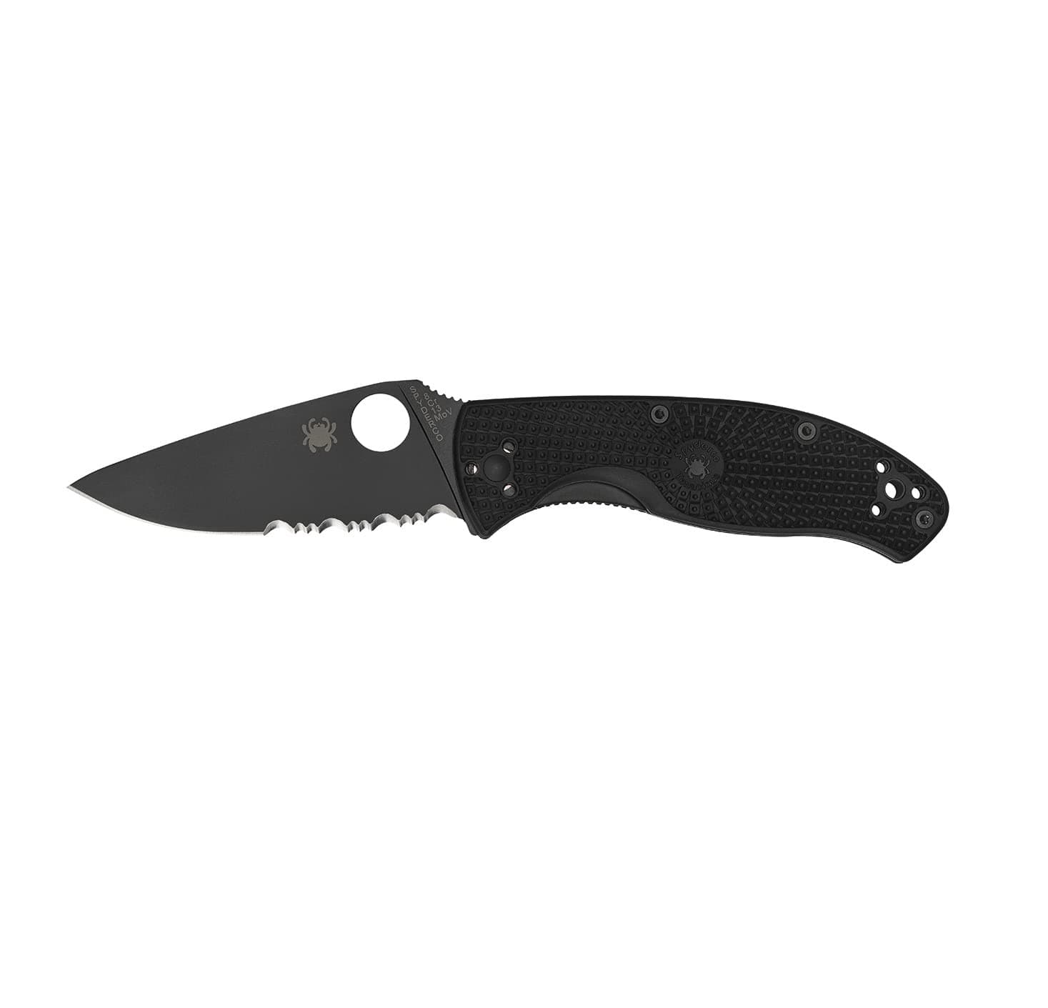 Lightweight Tenacious Folding Knife 3.39" Black Oxide Combo Blade