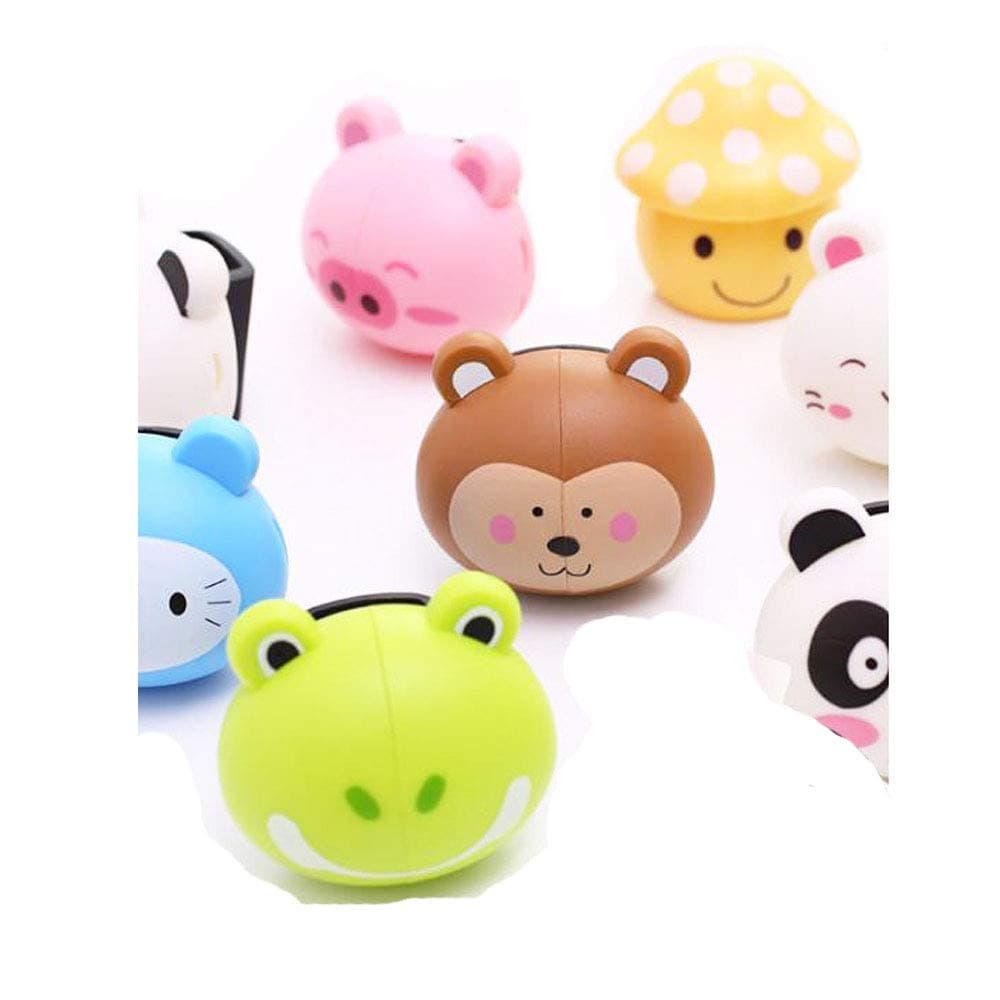 Childrens Toothbrush Holder; Wall Mounted Suction Kids Toothbrush Holders / Covers. Cute Animal Designs. 2 Pieces.