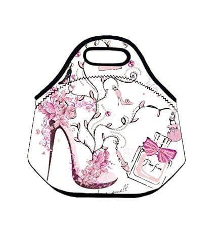 Estrellaw Pink Flower Shaped High Heels Lunch Bag