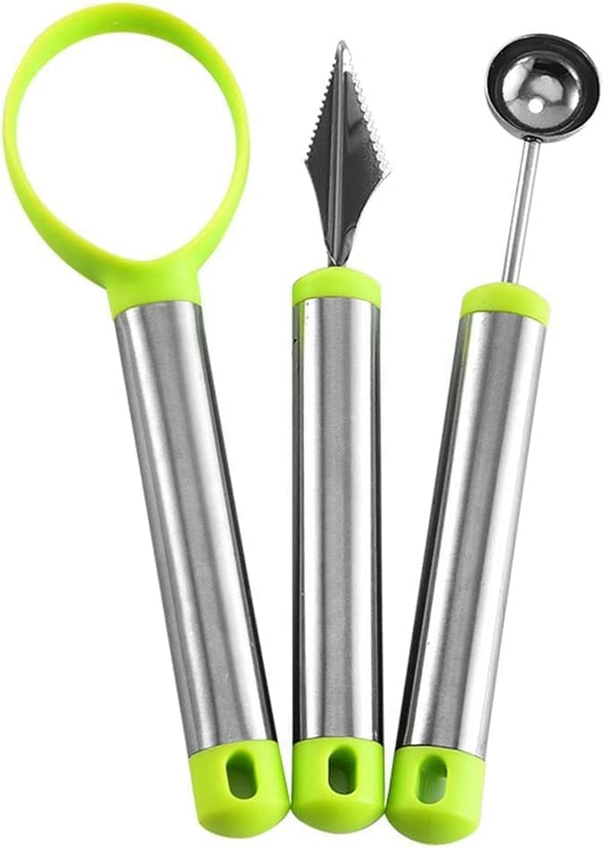 3 in 1 kitchen gadget fruit ball spoon digger watermelon carving knife watermelon slicer cutter scoop