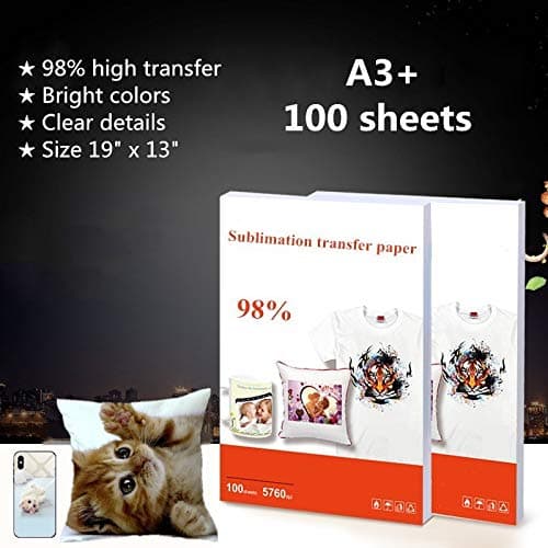 Sublimation Heat Transfer Paper Size A3 Plus - 19 x 13 Inches (100 Sheets/Pack)