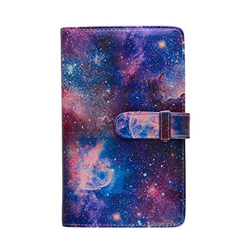 Tiessic Mini Photo Album for Fujifilm Instax Mini 9 8 8+ 7s 25 26 50s 70 90 Instant Camera & Name Card (108 Photos,Galaxy)