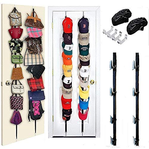 Cap Bag Rack Wall Door Hanger Holder Hook Storage Organizer 32 Baseball Hats Visors