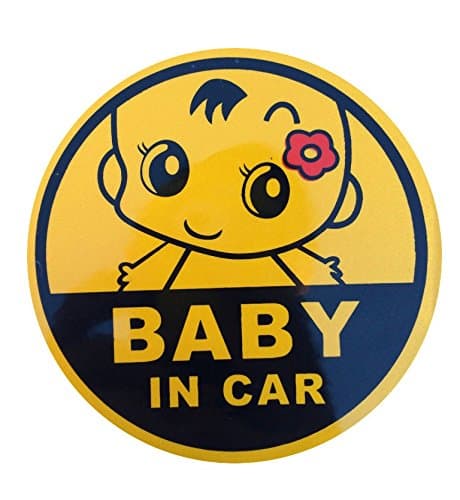 Baby in Car Baby on Board Graphic Safety Sticker Use Reflecting Material (Girl)