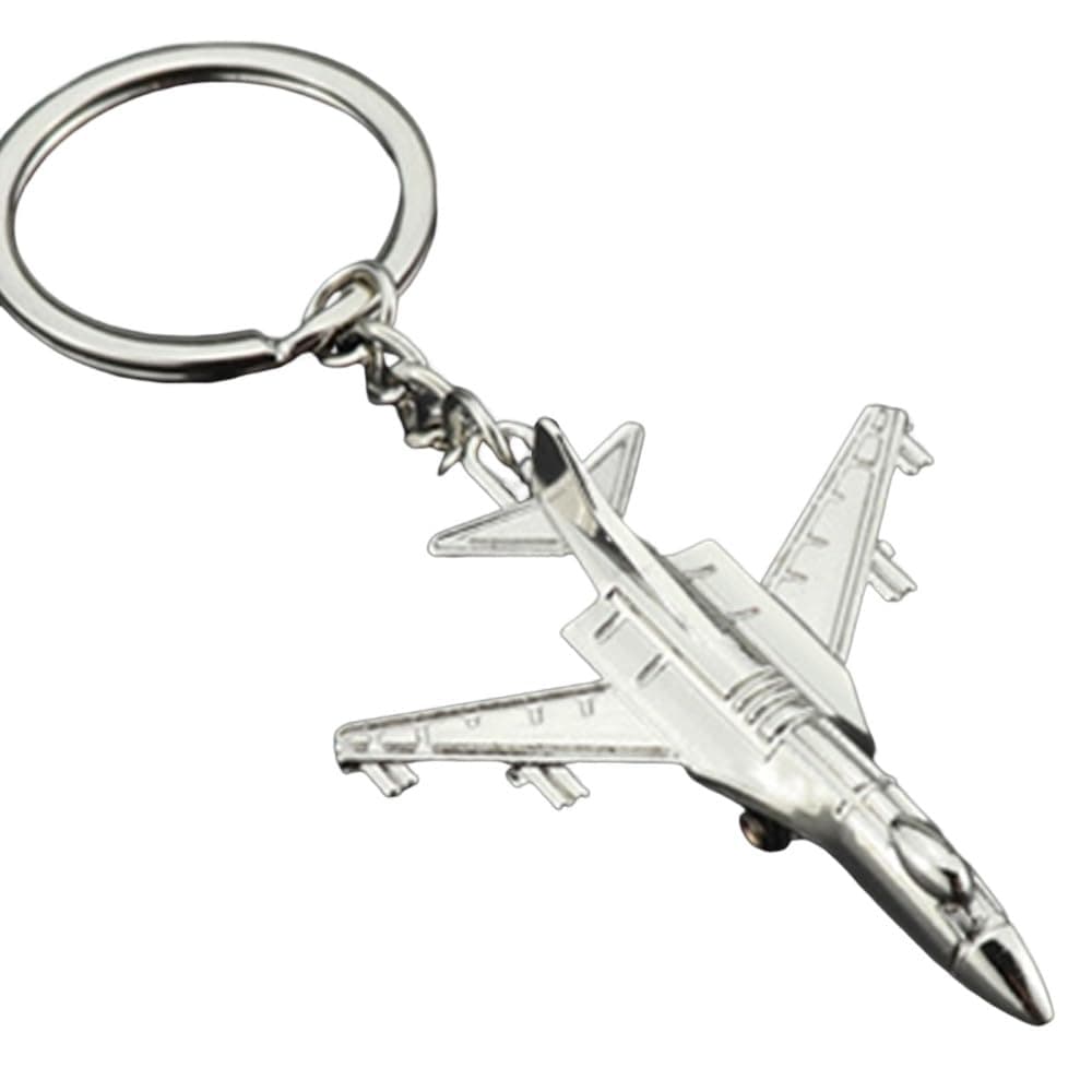 FrdunAirplane Keychain Stainless Steel Fighter Plane Keyring Battleplane Key Holder Gift for Aviation Enthusiast Pilot