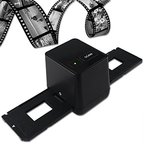High Quality Resolution Portable Digital Negative Film Scanner 17.9 Mega Pixels USB 35mm 135 Slide and Photo Film Converter Classic Black