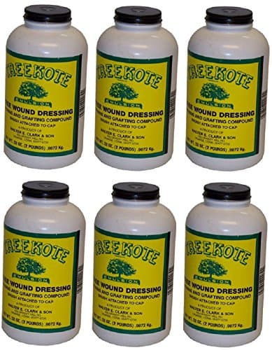TreeKote 30032 32 oz Tree Bark Wound Dressing / Ppruning Sealer with Brush Top - Quantity 6