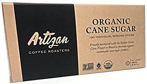 Organic Cane Sugar 3 Pack - 300 Individual Serving Sticks (300) - USDA /FAIRTRADE/NONGMO/U Parve/Kosher Certified