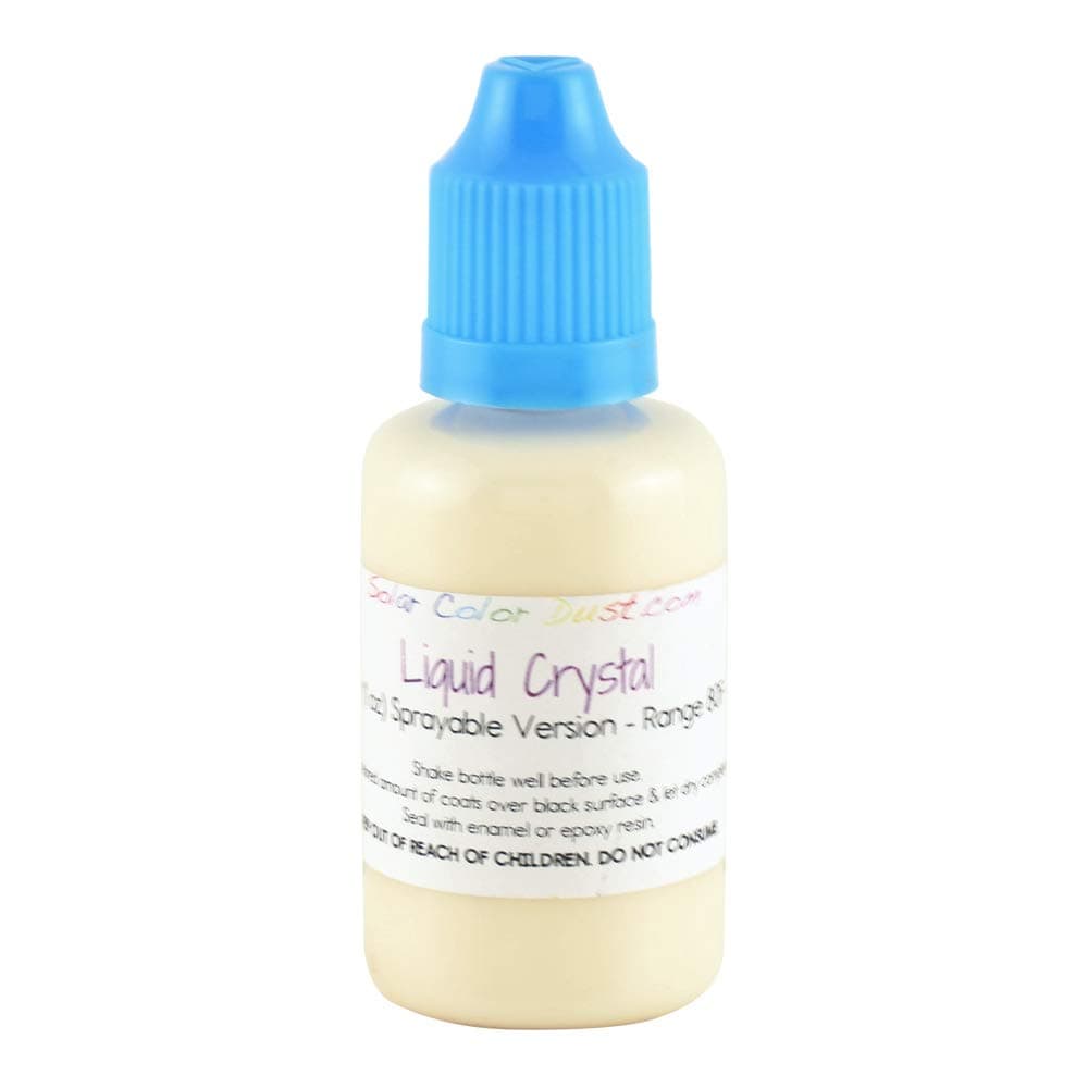 Liquid Crystal Thermochromatic (Mood Ring Effect) Ink, 6 Color Change, Sprayable Concentrate, 1oz jar