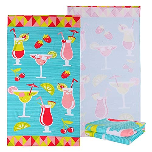 NovForth Microfiber Beach Towel for Kids, Outdoors Sand Free Pool Bath Blanket for Women, Personalized Oversized Beach Towel for Travel 30"x 60"