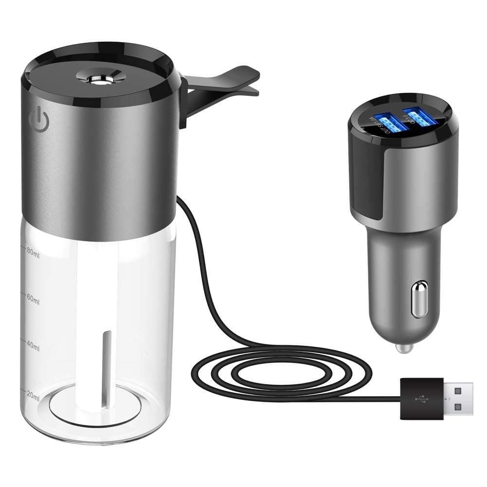 fastroads Car Humidifier Air Humidifier Modern Style Equipped with Dual USB Car Charger
