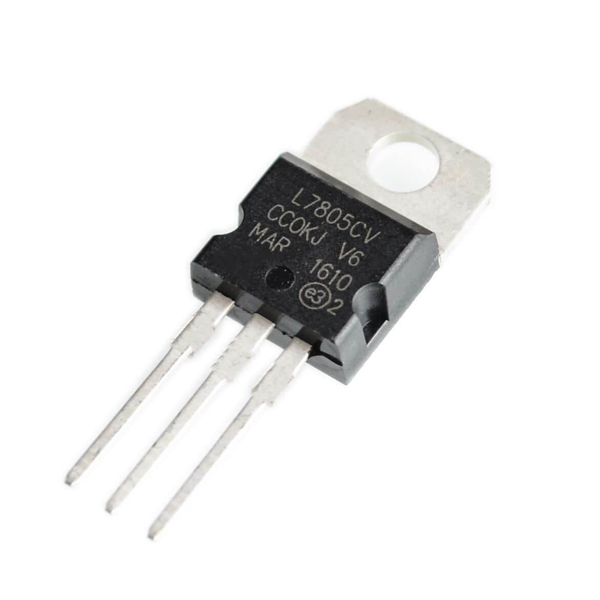 L7805 Voltage Regulator IC +5V 1.5A (L 7805 CV CCCKJ V6 MAR1610) - 2 Pieces