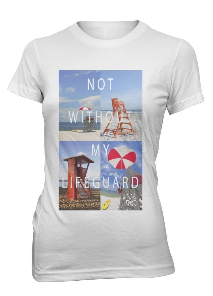Admonish Clothing Company Women's Lifeguard T-Shirt Small White