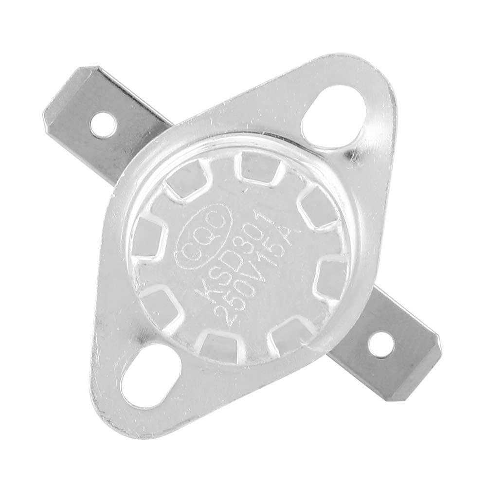 Eujgoov 5 Pcs Thermostat Switch Ksd301 Normally Closed Temperature Control 250V 15A Thermal For Disinfecting Cupboards, Electric Boiling Water Bottles (130℃)