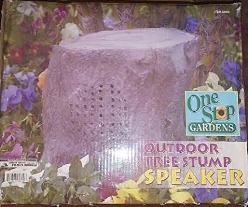OneStop Gardens Outdoor Tree Stump Speaker 6.5' 2 Way 100 Watt Waterproof Garden Speaker