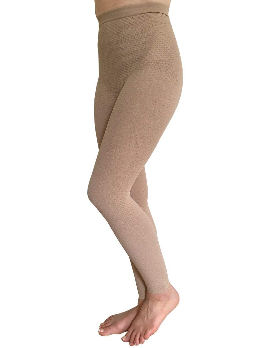 BioflectCompression Leggings with Bio Ceramic Micro-Massage Knit- for Support and Comfort - Sand 4XL