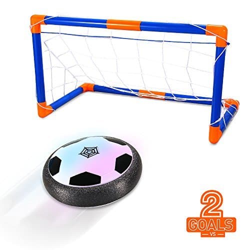 Geekper Hover Ball Toys with 2 Goals for Kids, Air Power Soccer Disc,Hover Soccer Football with Powerful LED Light and Foam Bumpers for Indoor Games,Kids Toys,Boy and Girl Gifts