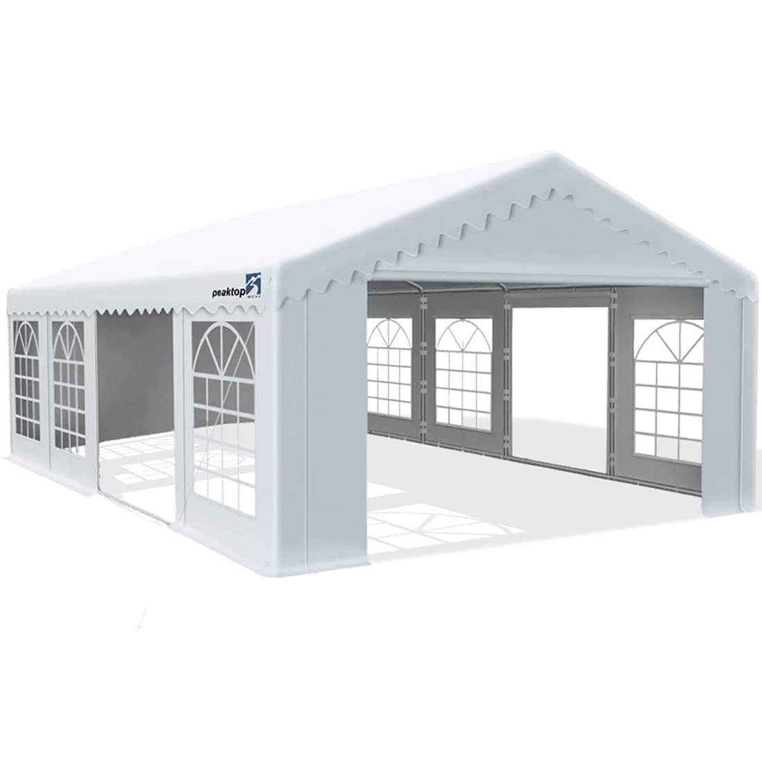 PEAKTOP OUTDOOR 13'X26' Party Tent Heavy Duty Wedding Tent Outdoor Gazebo Event Shelter Canopy with Carry Bags