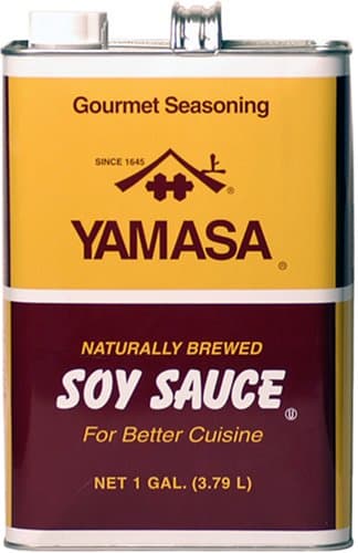 Yamasa Regular Soy Sauce in Tin Can, 1 Gallon / 128 fl oz, (Pack of 1)