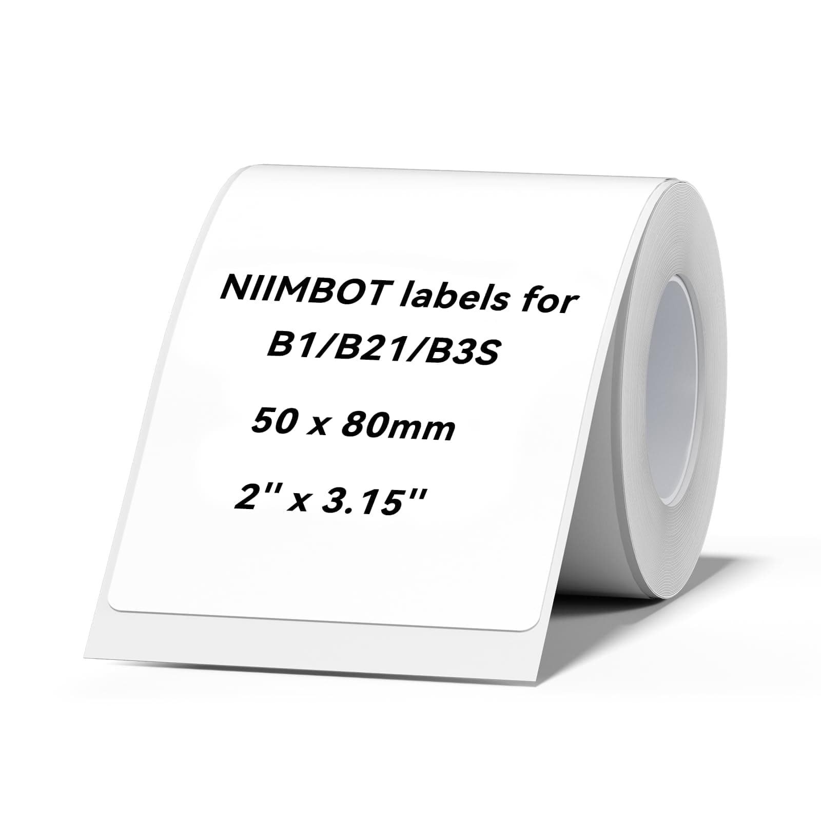 Label Maker Tape, 1.57" x 2.36" (40×60mm) Waterproof Sticker Paper Shipping Address Labeling Replacement with Self-Adhesive for B21 and B3S,1 Roll of 125 (White)