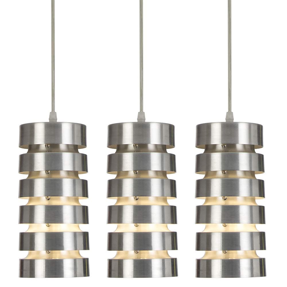 COTULIN Set of 3 Modern Metal Steel Small Pendant Light,Pendant Lighting with Cylindrical Metal Shade