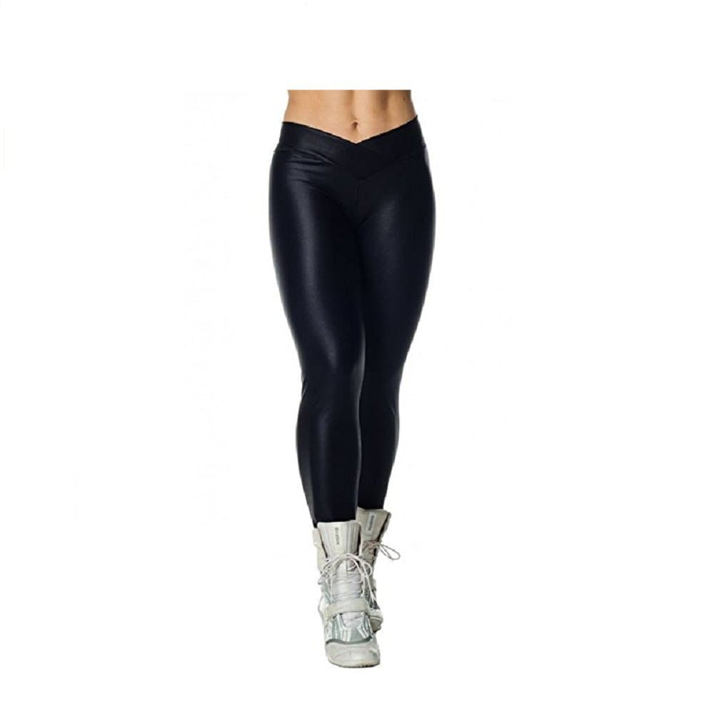 Hupplle Fashion Neon Stretch Skinny Shiny Spandex Leggings Pants