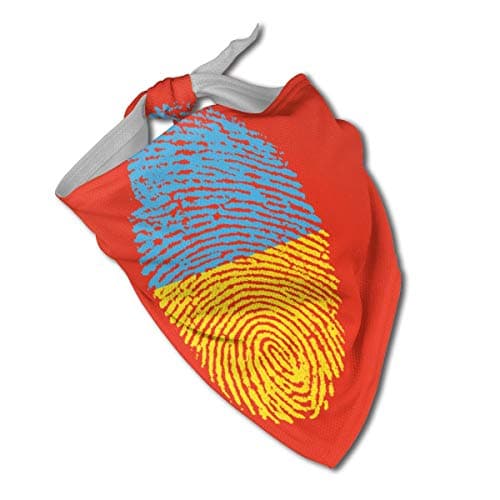 Ukraine DNA Fingerprint Dog Bandana Collars Triangle Neckerchief Bibs Scarfs Accessories Pet Cats and Baby Puppies Saliva Towel