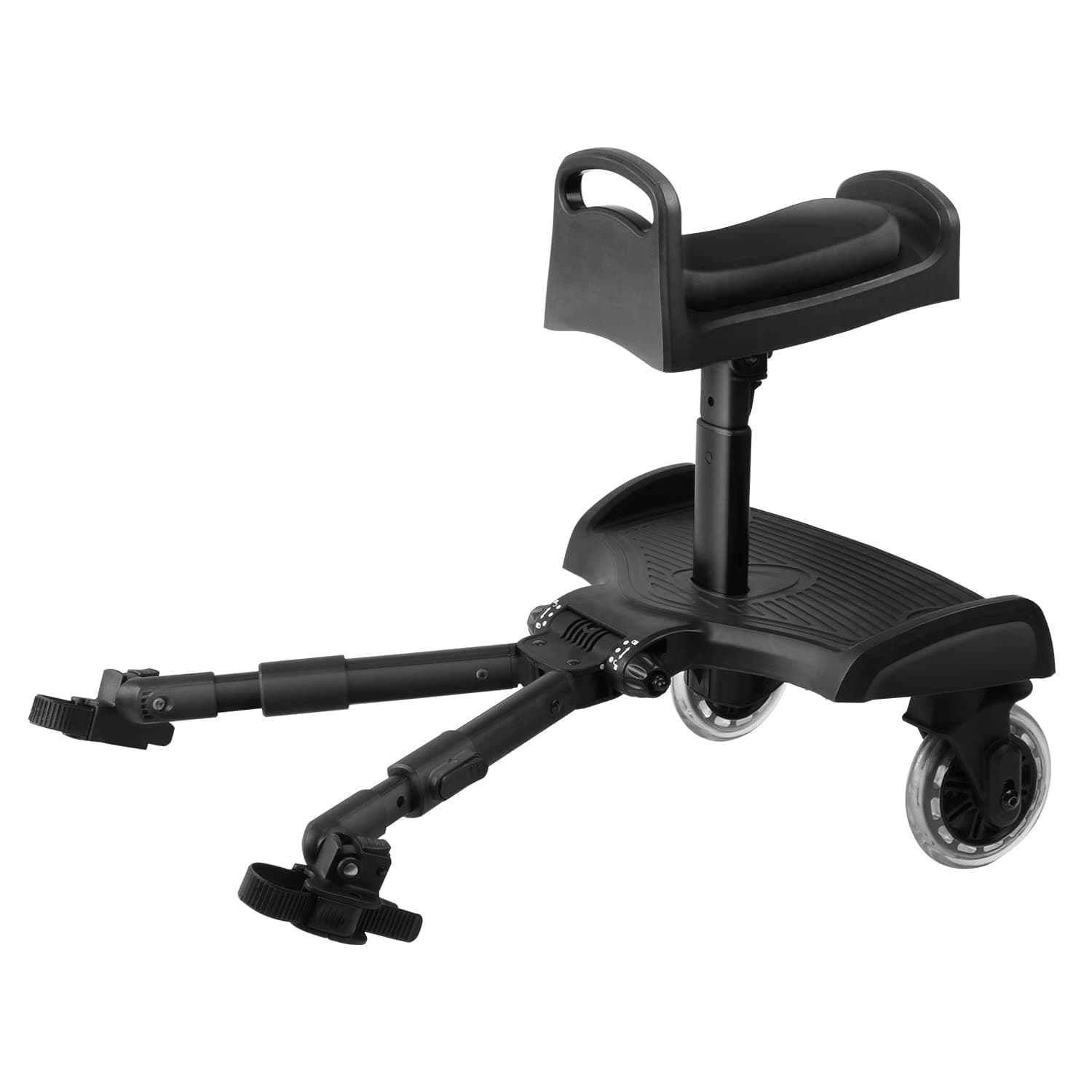 Beberoad Love Universal Stroller Board with Detachable Seat Stroller Rider Board Standing Board Stroller Glider Board Fits Most of Strollers & Buggies - Rider Holds Children Up to 45lbs