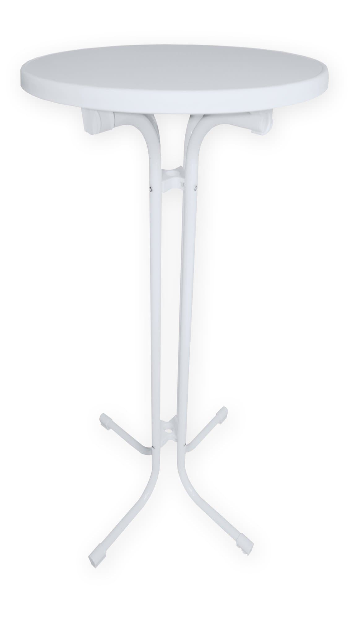 Haus und Deko #1521 Bar Table, Collapsible, Diameter 60 x 110 cm White