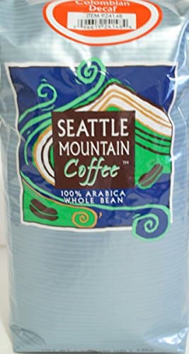 Seattle Mountain DECAF Coffee 100% arabica whole bean colombian decaf 2.5 lbs a rich full bodied smooth fresh brewing