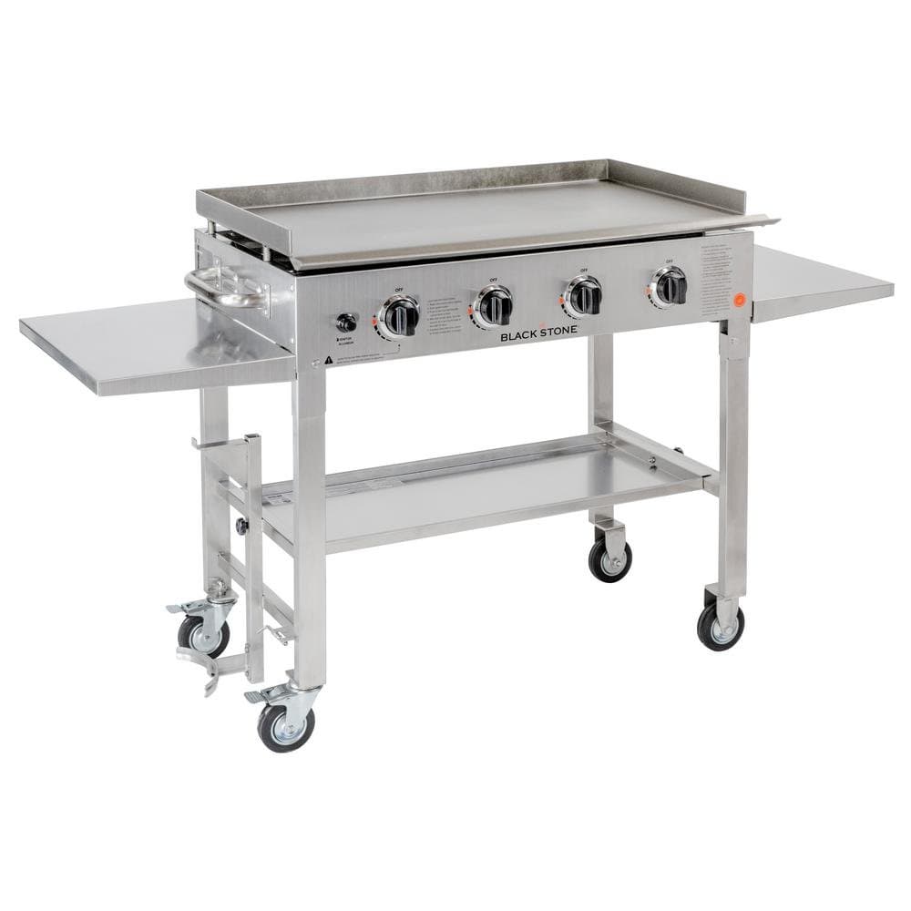 Blackstone 36 in 4-Burner Propane Gas Grill in Stainless Steel with Griddle Top