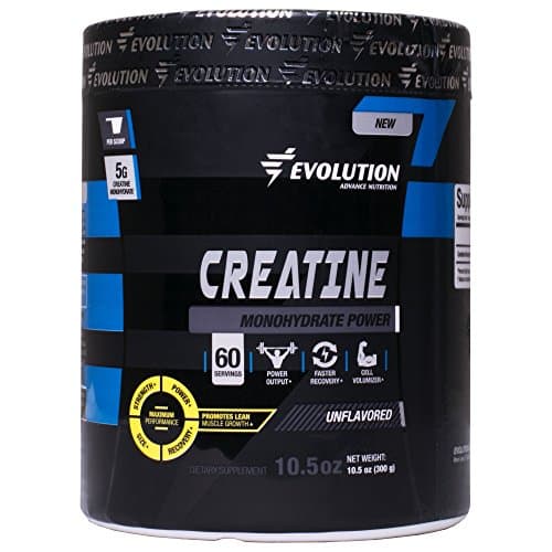 Evolution Advance Nutrition Creatine Monohydrate Powder. Aid Muscle Gramsowth and Strength Gains, No Artificial Ingredients Unflavored pure micronized creatine powder providing 5 Grams per serving. (300 Grams).