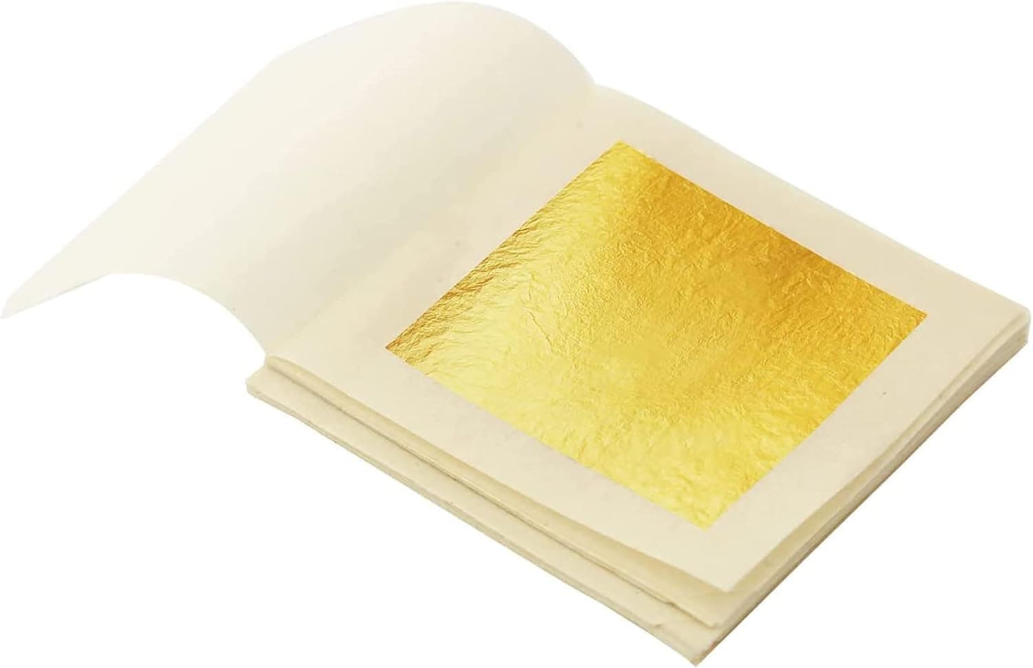Pure Gold Leaf/Gold Vark/Gold waraq (25.pcs) Sheet 24K Gold Leaf Leaves Foil Finest Gold Leaves Food Gilding Facial Beauty Spa Size(2 X 3 Inch)
