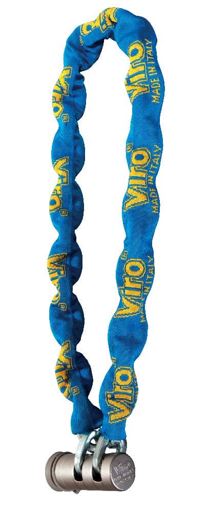 Viro Totem Padlock with Chain 120 cm Blue in Anti-Corrosion Steel, Co...